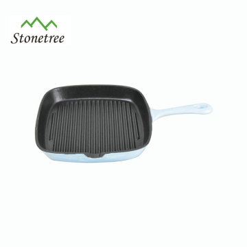 Top Quality Cast Iron Enamel Coating BBQ Grill Roasting Pan